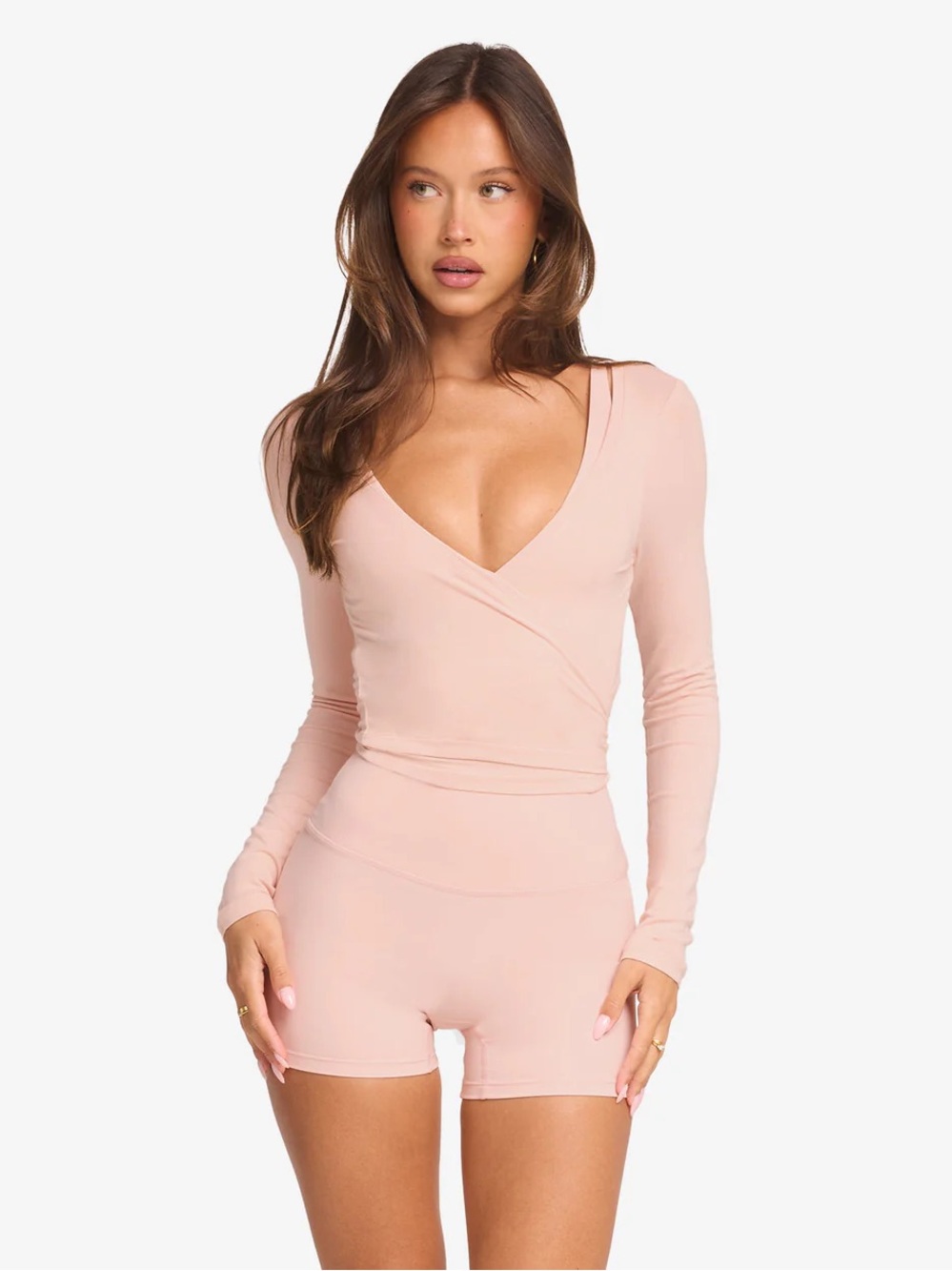 NWT CSB Ballet Wrap Top Blush Pink Size Small